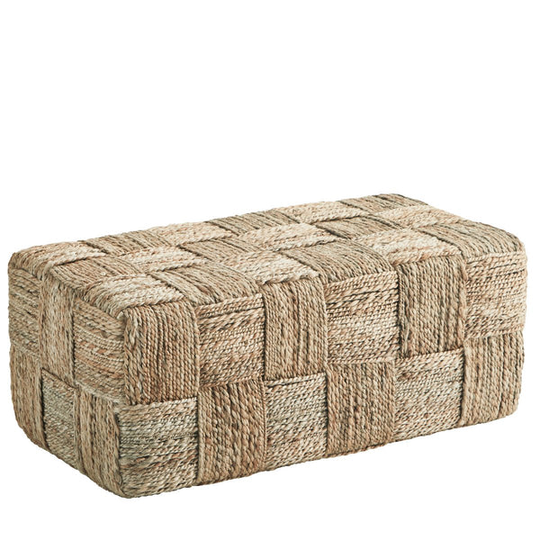 Madam Stoltz Rectangular Jute Ottoman - RhoolPoufMadam StoltzMadam Stoltz Rectangular Jute Ottoman