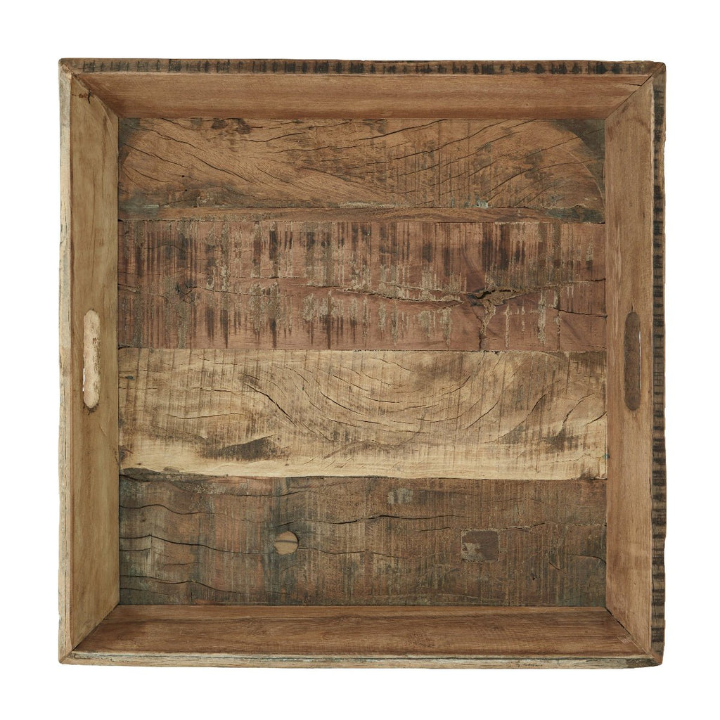 Madam Stoltz Rustic Recycled Wooden Square Tray - RhoolTrayMadam StoltzMadam Stoltz Rustic Recycled Wooden Square Tray