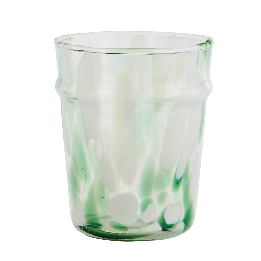 Madam Stoltz Splatter Drinking Glass Green - RhoolDrinking GlassMadam StoltzMadam Stoltz Splatter Drinking Glass Green