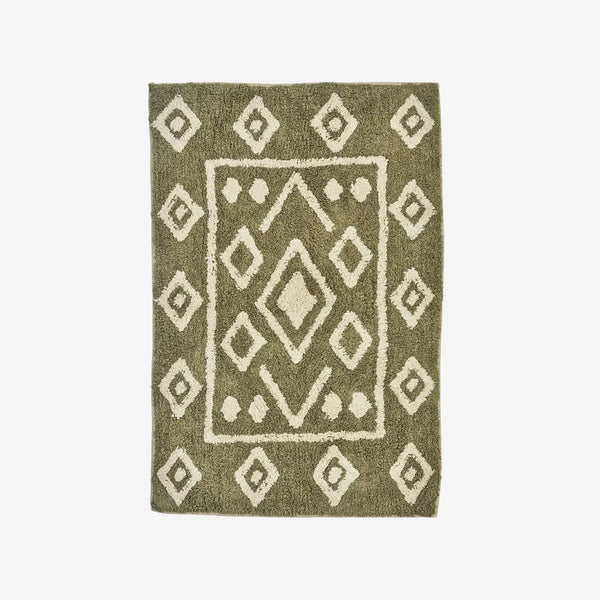 Madam Stoltz Tufted Bath Mat - Green Khaki - RhoolBath MattMadam StoltzMadam Stoltz Tufted Bath Mat - Green Khaki