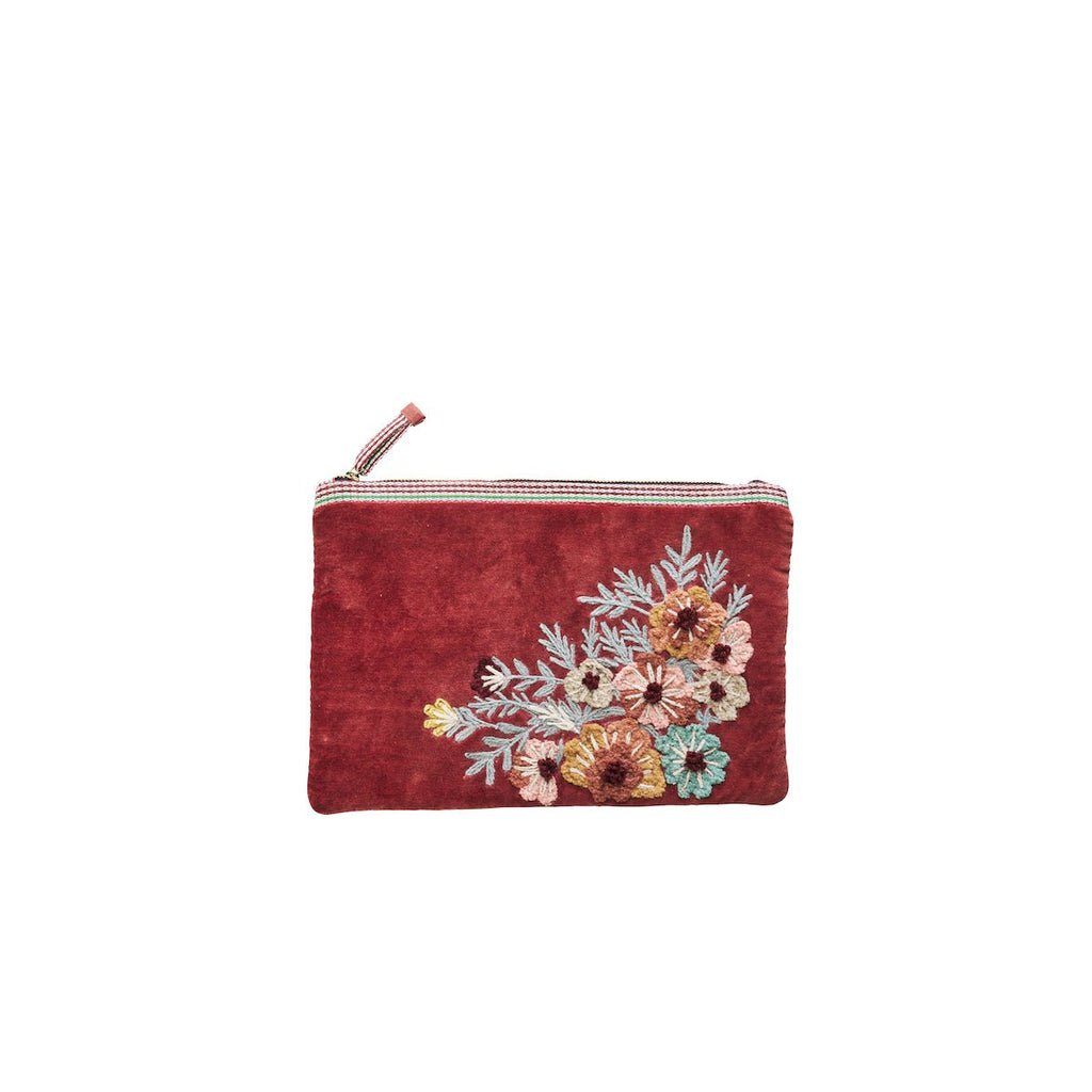 Madam Stoltz Velvet Embroidered Ipad Case - 4 Colours - RhoolLaptop CaseMadam StoltzMadam Stoltz Velvet Embroidered Ipad Case - 4 Colours