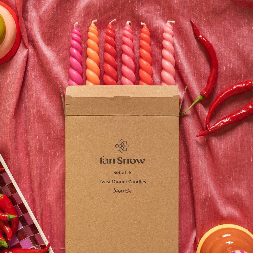 Mixed Set Twisted Candle - Sunrise - RhoolCandlesIan SnowMixed Set Twisted Candle - Sunrise