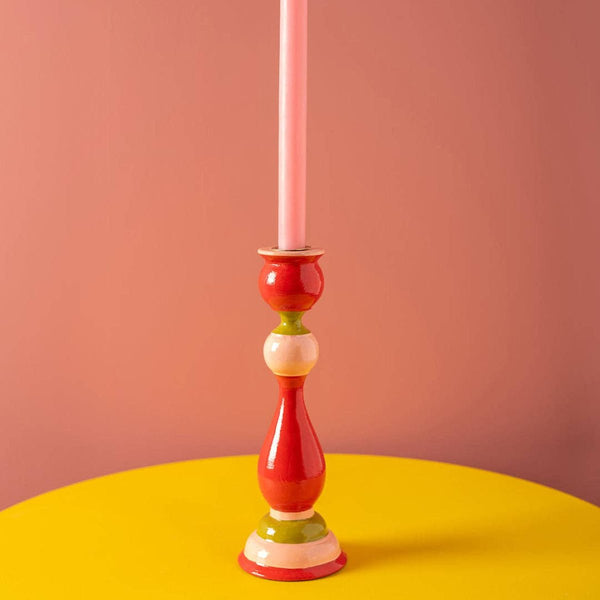 Painted Mangowood Candle Holder - Tall - RhoolCandleholderIan SnowPainted Mangowood Candle Holder - Tall
