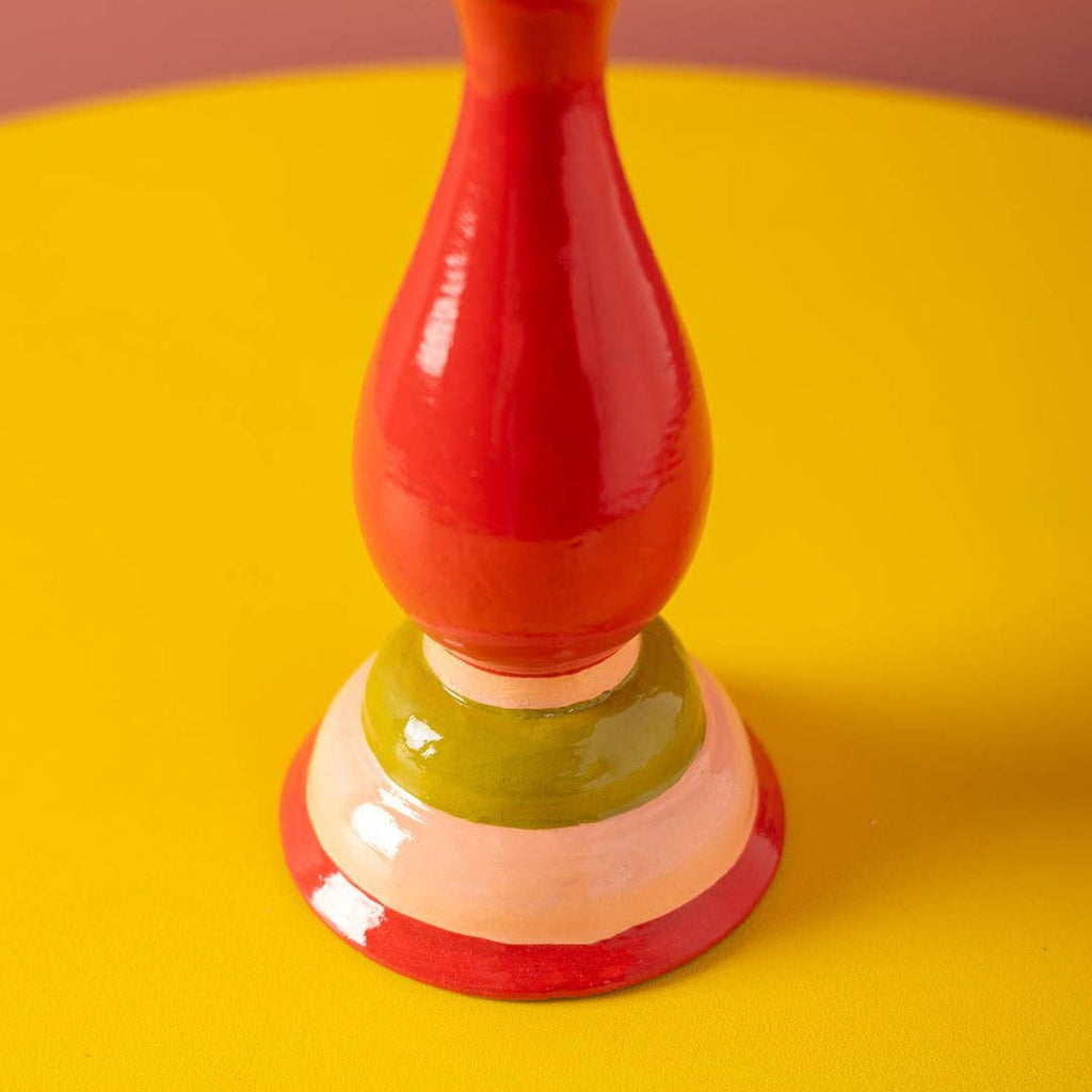Painted Mangowood Candle Holder - Tall - RhoolCandleholderIan SnowPainted Mangowood Candle Holder - Tall