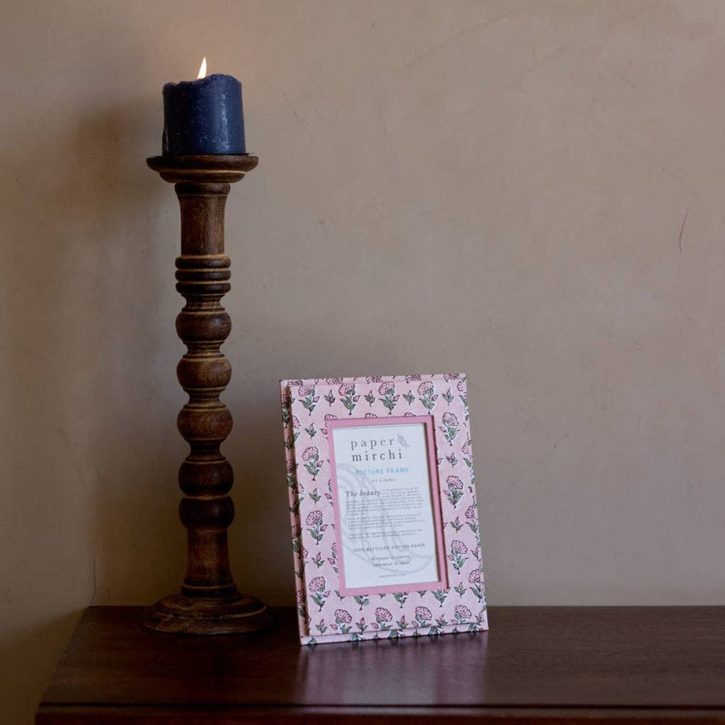 Paper Mirchi Block Printed Photo Frame - Ditsy Floral Blush - RhoolPhoto FramePaper MirchiPaper Mirchi Block Printed Photo Frame - Ditsy Floral Blush