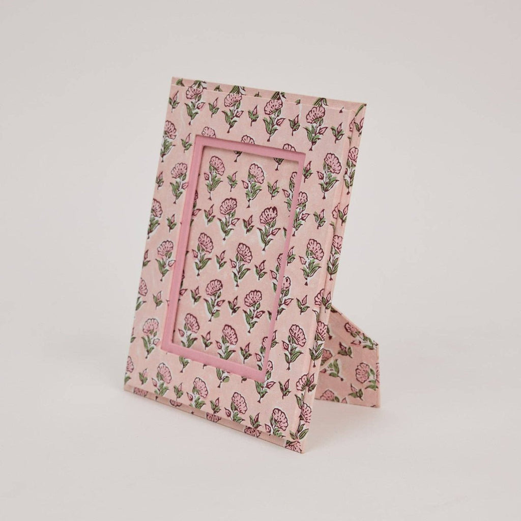 Paper Mirchi Block Printed Photo Frame - Ditsy Floral Blush - RhoolPhoto FramePaper MirchiPaper Mirchi Block Printed Photo Frame - Ditsy Floral Blush