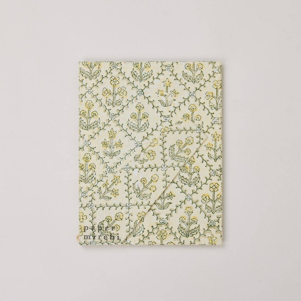Paper Mirchi Block Printed Photo Frame - Lattice Buttercream - RhoolPhoto FramePaper MirchiPaper Mirchi Block Printed Photo Frame - Lattice Buttercream