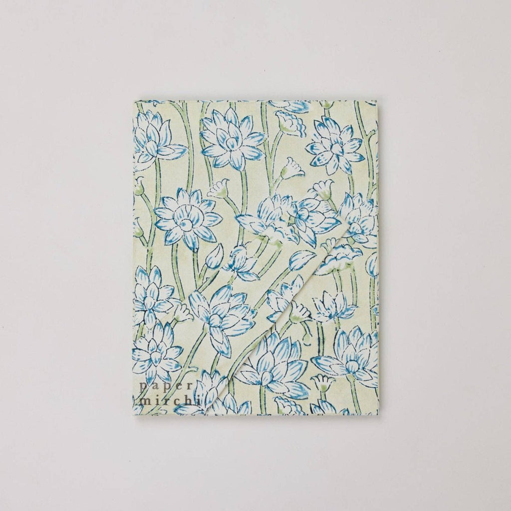 Paper Mirchi Block Printed Photo Frame - Lotus Indigo - RhoolPhoto FramePaper MirchiPaper Mirchi Block Printed Photo Frame - Lotus Indigo