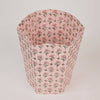 Paper Mirchi Block Printed Waste Paper Basket - Ditsy Floral Blush - RhoolWaste Paper BasketPaper MirchiPaper Mirchi Block Printed Waste Paper Basket - Ditsy Floral Blush