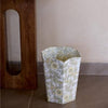 Paper Mirchi Block Printed Waste Paper Basket - Wild Rose Buttercream - RhoolWaste Paper BasketPaper MirchiPaper Mirchi Block Printed Waste Paper Basket - Wild Rose Buttercream