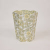 Paper Mirchi Block Printed Waste Paper Basket - Wild Rose Buttercream - RhoolWaste Paper BasketPaper MirchiPaper Mirchi Block Printed Waste Paper Basket - Wild Rose Buttercream