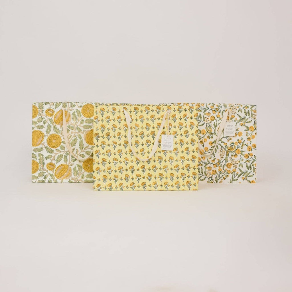 Paper Mirchi Hand Block Printed Gift Bags - Large - RhoolGreeting CardPaper MirchiPaper Mirchi Hand Block Printed Gift Bags - Large