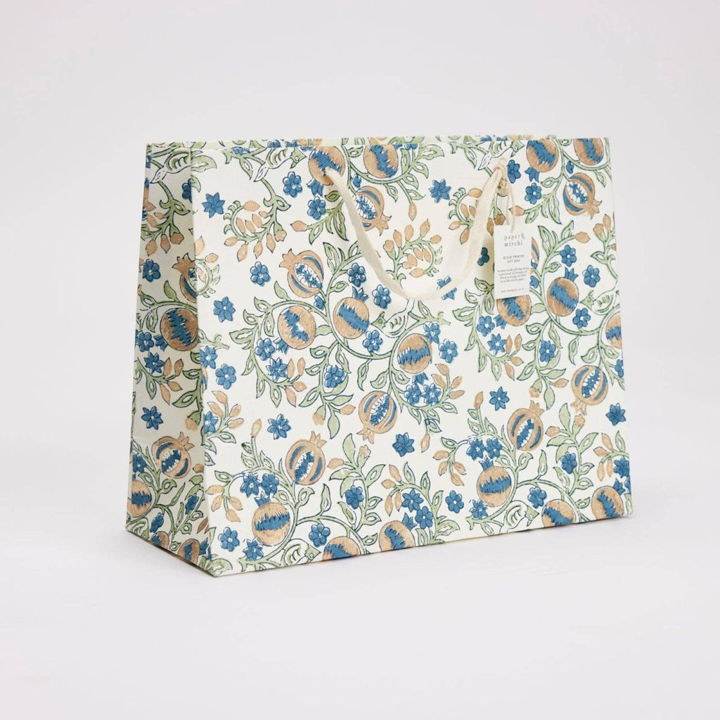 Paper Mirchi Hand Block Printed Gift Bags - Large - RhoolGreeting CardPaper MirchiPaper Mirchi Hand Block Printed Gift Bags - Large