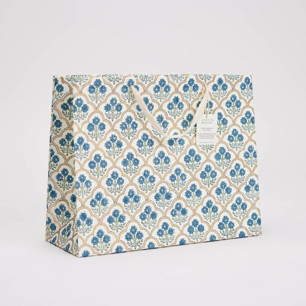 Paper Mirchi Hand Block Printed Gift Bags - Large - RhoolGreeting CardPaper MirchiPaper Mirchi Hand Block Printed Gift Bags - Large