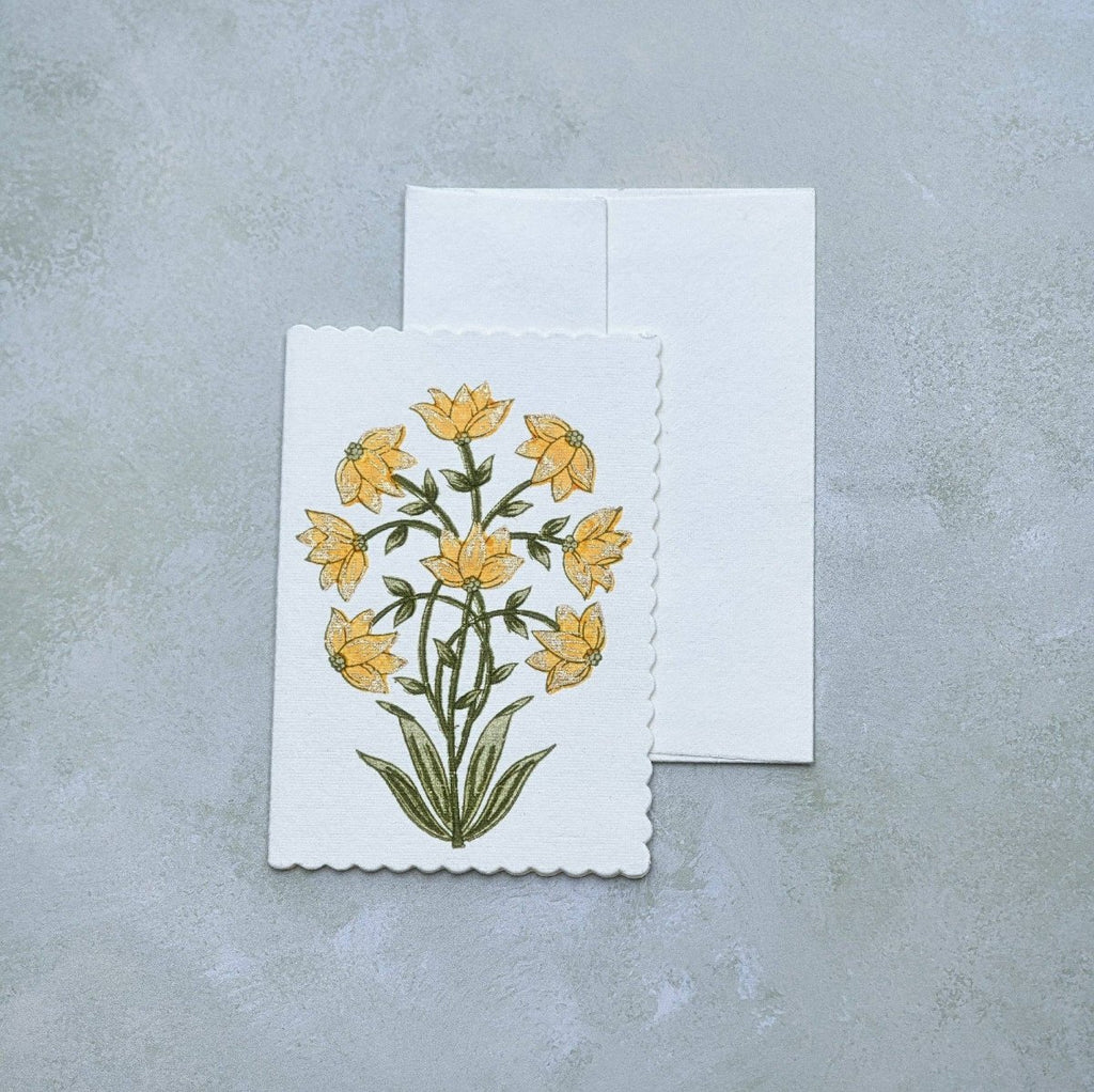 Paper Mirchi Hand Block Printed Greeting Cards - RhoolGreeting CardPaper MirchiPaper Mirchi Hand Block Printed Greeting Cards