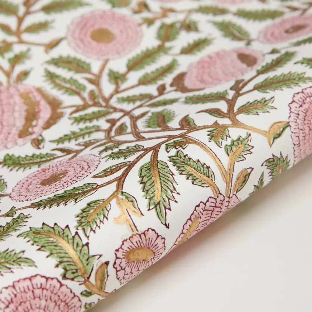 Paper Mirchi Hand Block Printed Wrapping Paper - RhoolWrapping PaperPaper MirchiPaper Mirchi Hand Block Printed Wrapping Paper