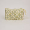 Paper Mirchi Organic Cotton Block Printed Wash Bag - Buttercream Lattice - RhoolWash BagPaper MirchiPaper Mirchi Organic Cotton Block Printed Wash Bag - Buttercream Lattice
