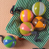 Papier Mache Hand Painted Bauble - Pink/Yellow - RhoolBaubleIan SnowPapier Mache Hand Painted Bauble - Pink/Yellow