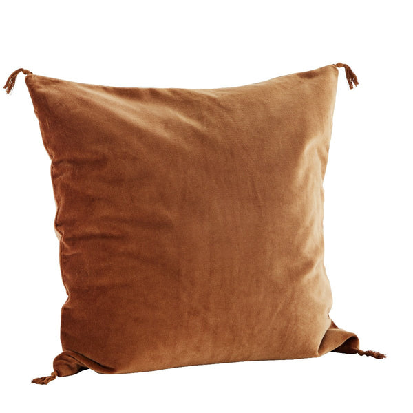 Plain Velvet Tassle Cushion Cover - RhoolCushionMadam StoltzPlain Velvet Tassle Cushion Cover