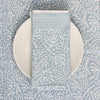 Round Block Print Tablecloth - Blue Coral - RhoolTableclothsRozablueRound Block Print Tablecloth - Blue Coral