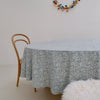 Round Block Print Tablecloth - Blue Coral - RhoolTableclothsRozablueRound Block Print Tablecloth - Blue Coral