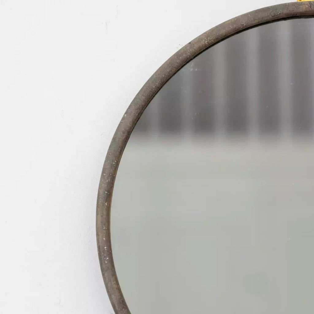 Round Vintage Grey Framed Mirror - RhoolMirrorRhoolRound Vintage Grey Framed Mirror