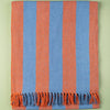 Striped Cotton Bedspread/Large Throw - Blue/Orange - RhoolThrowIan SnowStriped Cotton Bedspread/Large Throw - Blue/Orange