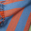 Striped Cotton Bedspread/Large Throw - Blue/Orange - RhoolThrowIan SnowStriped Cotton Bedspread/Large Throw - Blue/Orange