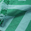Striped Cotton Bedspread/Large Throw - Green/Turquoise - RhoolThrowIan SnowStriped Cotton Bedspread/Large Throw - Green/Turquoise