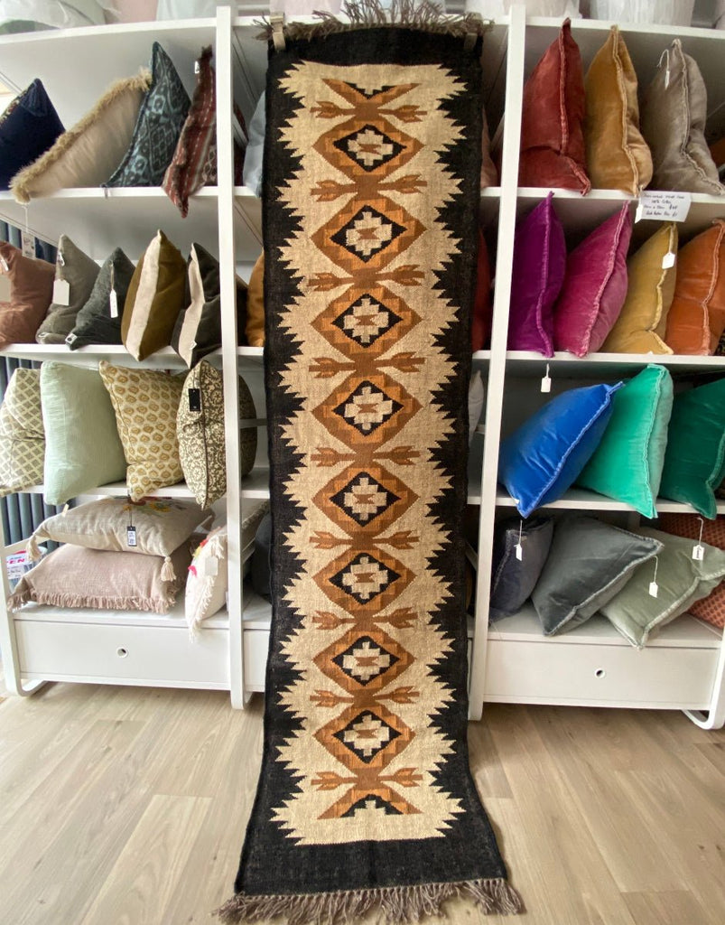 Wool and Jute Kilim Runner - RhoolRugKilimWool and Jute Kilim Runner