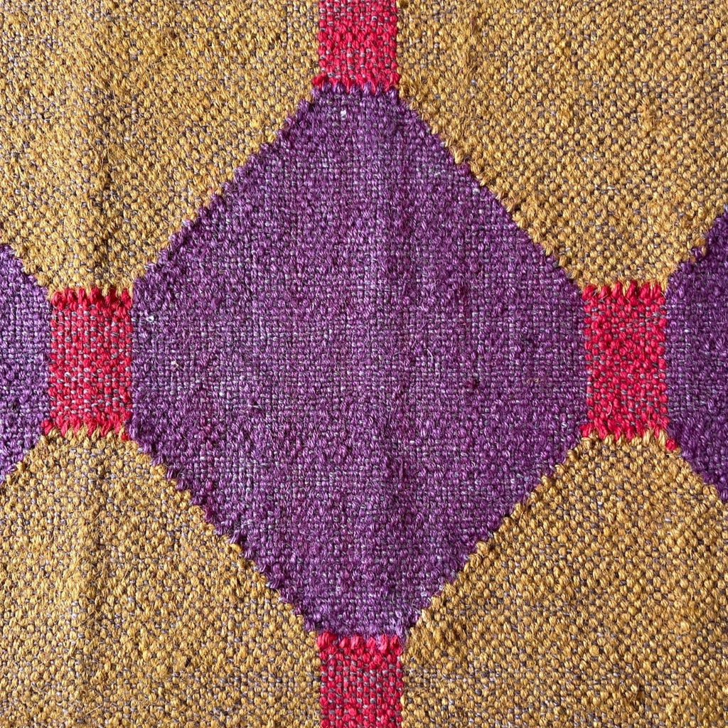 Wool and Jute Rectangular Kilim Rug - RhoolRugKilimWool and Jute Rectangular Kilim Rug