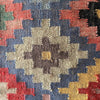 Wool and Jute Rectangular Kilim Rug - RhoolRugKilimWool and Jute Rectangular Kilim Rug
