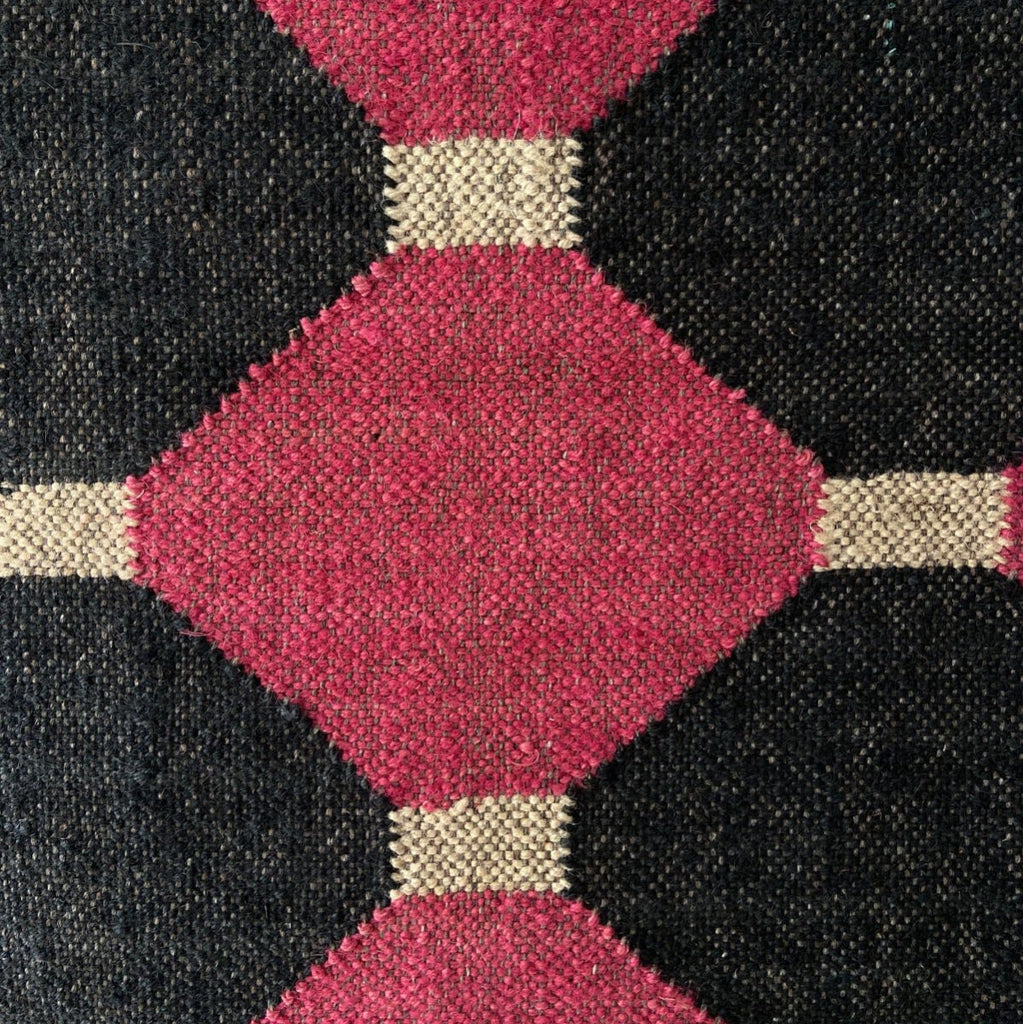 Wool and Jute Rectangular Kilim Rug - RhoolRugKilimWool and Jute Rectangular Kilim Rug
