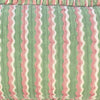 Yonder Hand Block Printed Ruffled Bolster Cushion Cover - Large - Soft White, Green, Pink - RhoolCushionYONDER.Yonder Hand Block Printed Ruffled Bolster Cushion Cover - Large - Soft White, Green, Pink