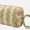 Yonder Organic Cotton Block Printed Wash Bag - Mint/Pink - RhoolWash BagYONDER.Yonder Organic Cotton Block Printed Wash Bag - Mint/Pink
