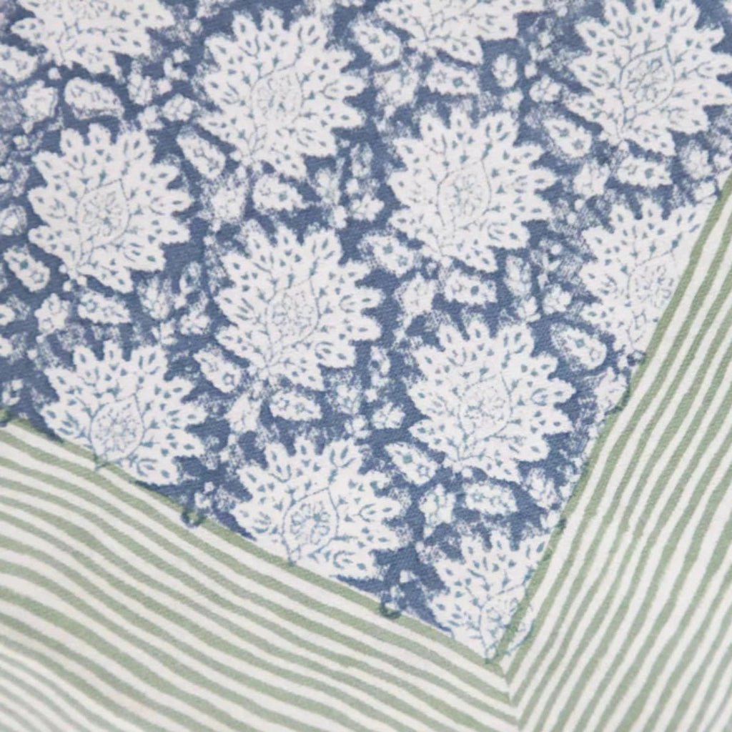 Block Print Tablecloth - Blue/Green - RhoolTableclothsRozablueBlock Print Tablecloth - Blue/Green