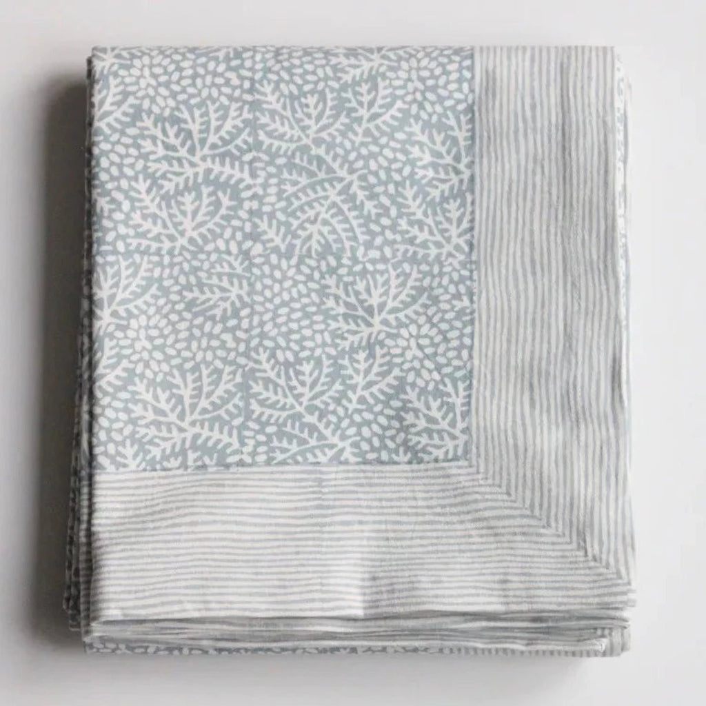 Block Print Tablecloth - Blue - RhoolTableclothsRozablueBlock Print Tablecloth - Blue