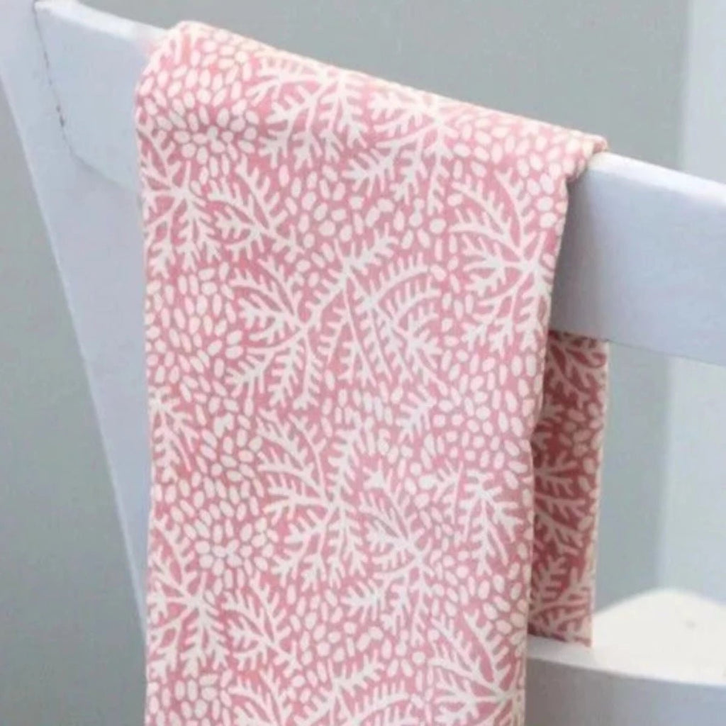 Block Print Tea Towel - Pink - RhoolTea TowelsRozablueBlock Print Tea Towel - Pink