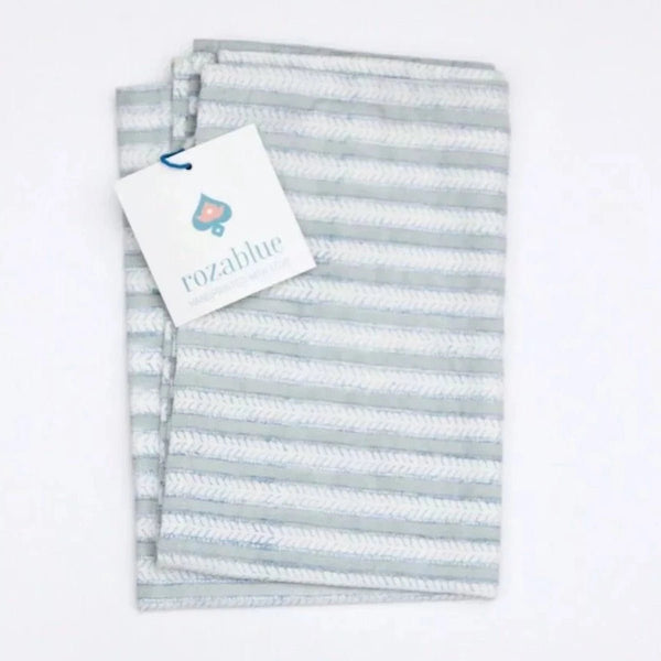 Block Print Tea Towel - Stripe - RhoolTea TowelsRozablueBlock Print Tea Towel - Stripe