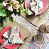 Block Printed Napkins - Floral - RhoolNapkinIndian Block PrintBlock Printed Napkins - Floral