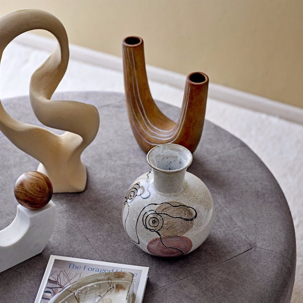Bloomingville Ornament Organic Deco Stoneware Swirl Sculpture 5711173250028