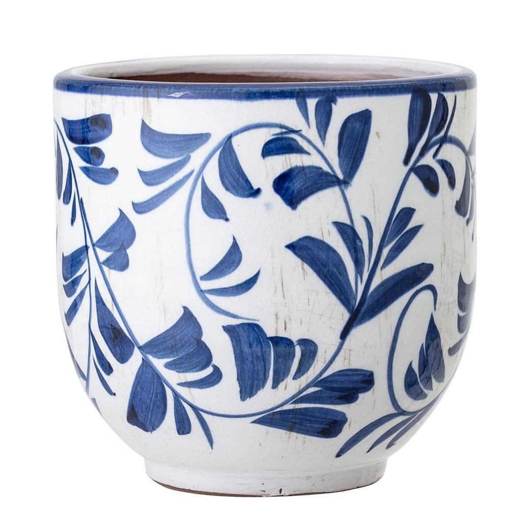 Blue and White Antique Look Plant Pot - RhoolPlant PotsBloomingvilleBloomingville Plant Pots Blue and White Antique Look Plant Pot 5711173227440