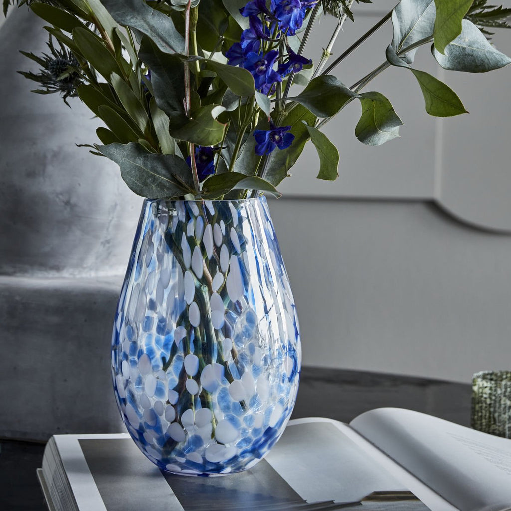 Blue Molten Glass Vase - Large - RhoolVaseHouse DoctorBlue Molten Glass Vase - Large