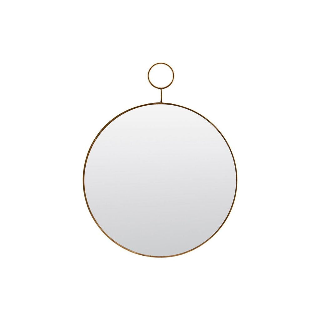 Brass Framed Round Mirror - Medium - RhoolMirrorsHouse DoctorBrass Framed Round Mirror - Medium