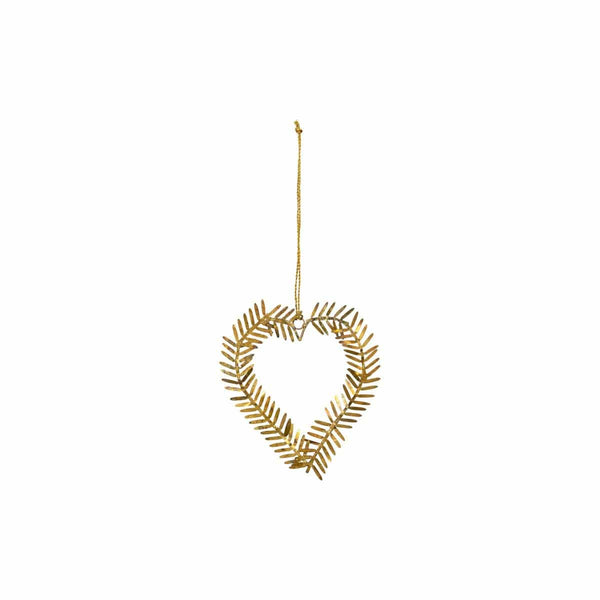 Brass Heart Shaped Leaf Decoration - RhoolBaubleHouse DoctorHouse Doctor Bauble Brass Heart Shaped Leaf Decoration 5707644805750