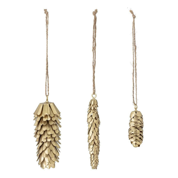 Gold Metal Hanging Ornaments Set - RhoolBaubleBloomingvilleBloomingville Bauble Gold Metal Hanging Ornaments Set 5711173274437