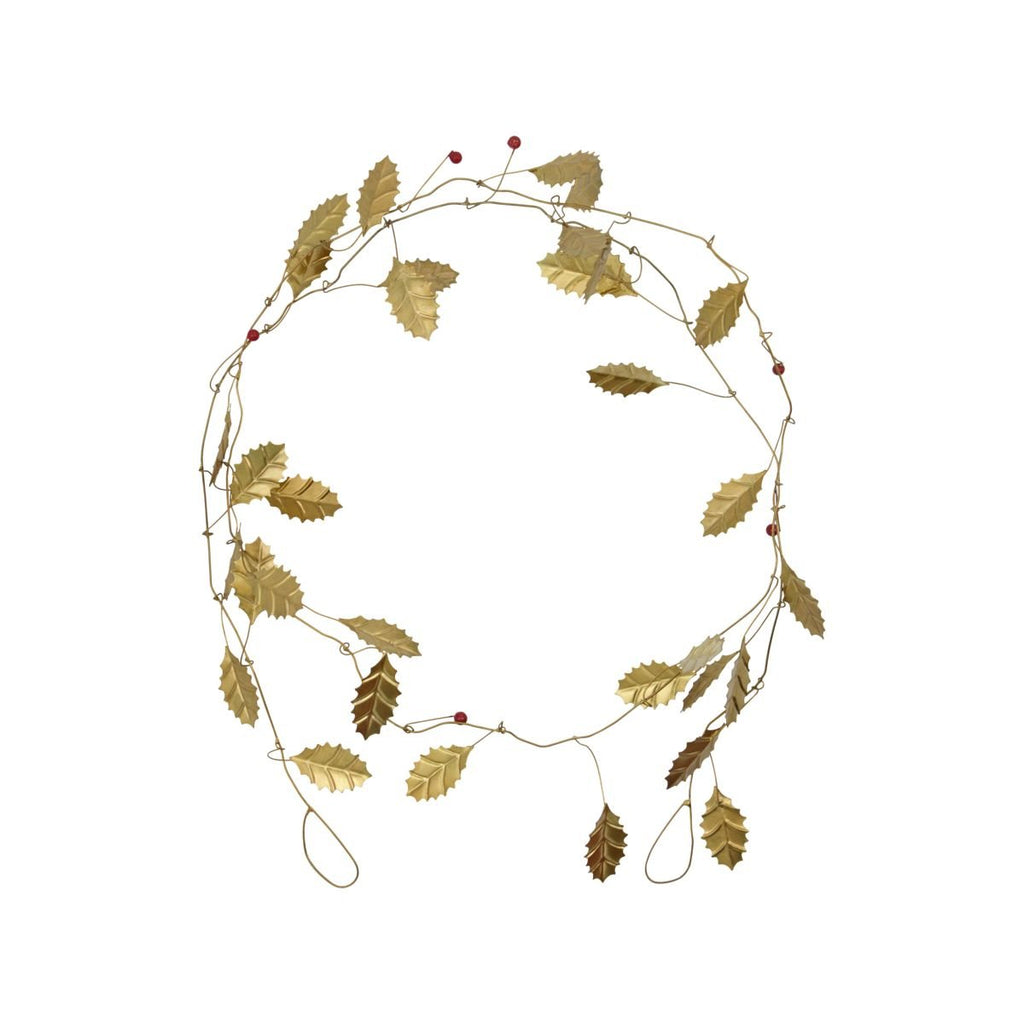 Golden Holly Leaf Garland - RhoolBaubleHouse DoctorGolden Holly Leaf Garland