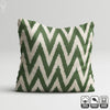 Green Ikat Zig Zag Cotton Cushion Cover - RhoolCushionIkat CushionsGreen Ikat Zig Zag Cotton Cushion Cover
