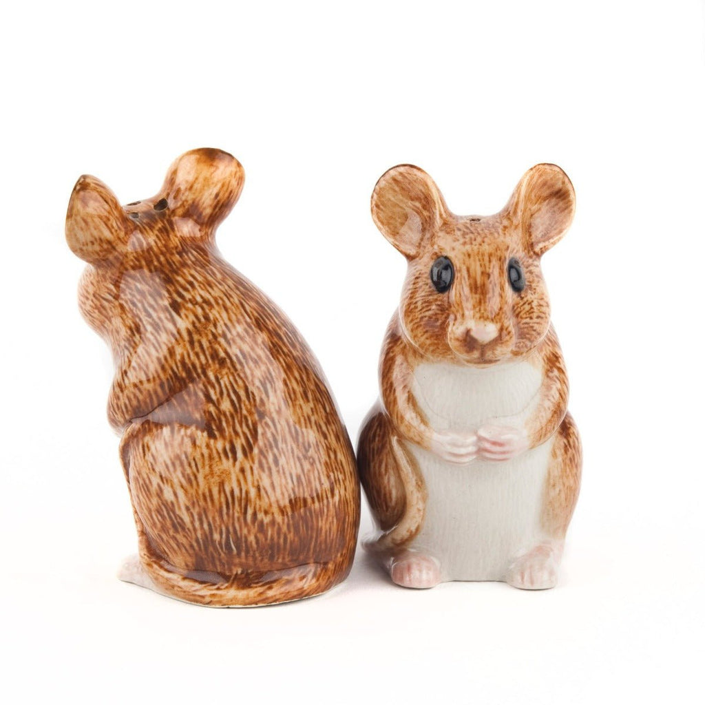 Hand Painted Salt and Pepper Set - Wood Mice - RhoolSalt and Pepper ShakerQuailHand Painted Salt and Pepper Set - Wood Mice