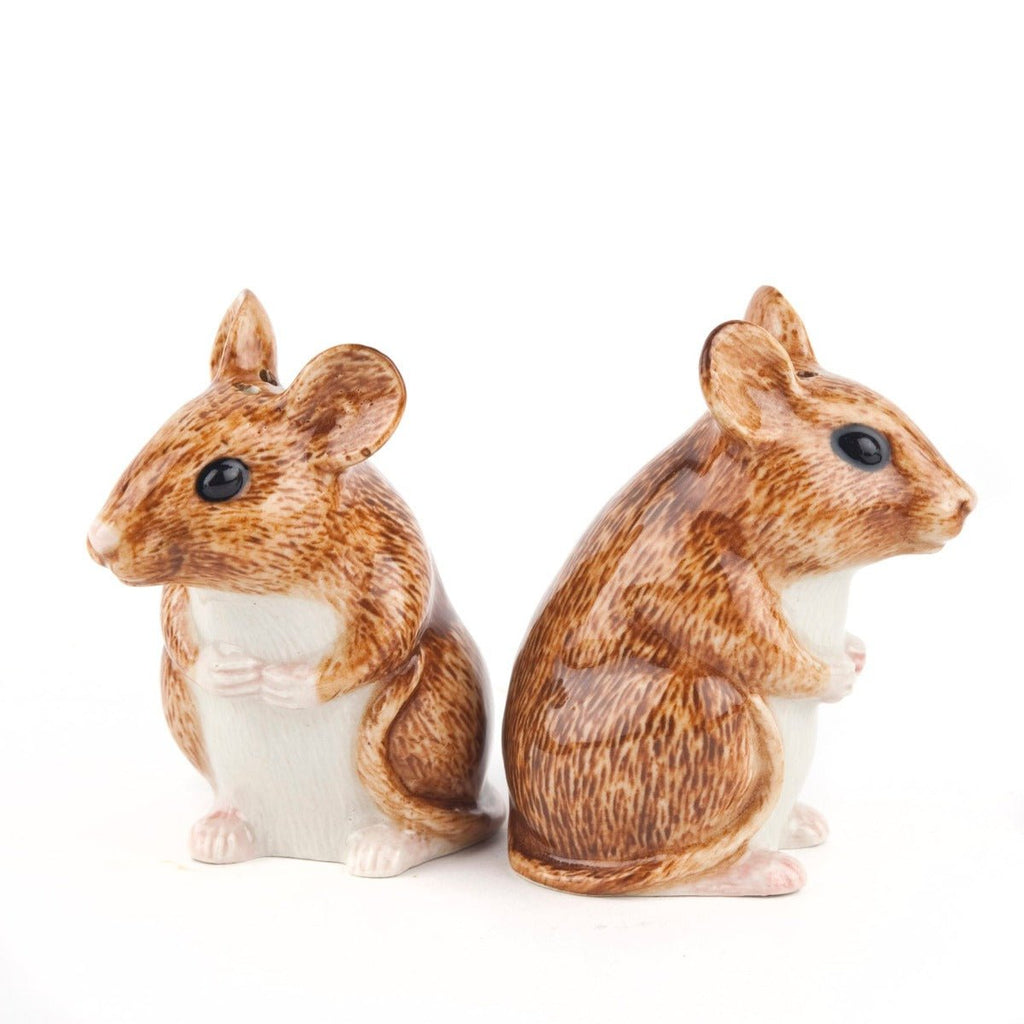 Hand Painted Salt and Pepper Set - Wood Mice - RhoolSalt and Pepper ShakerQuailHand Painted Salt and Pepper Set - Wood Mice